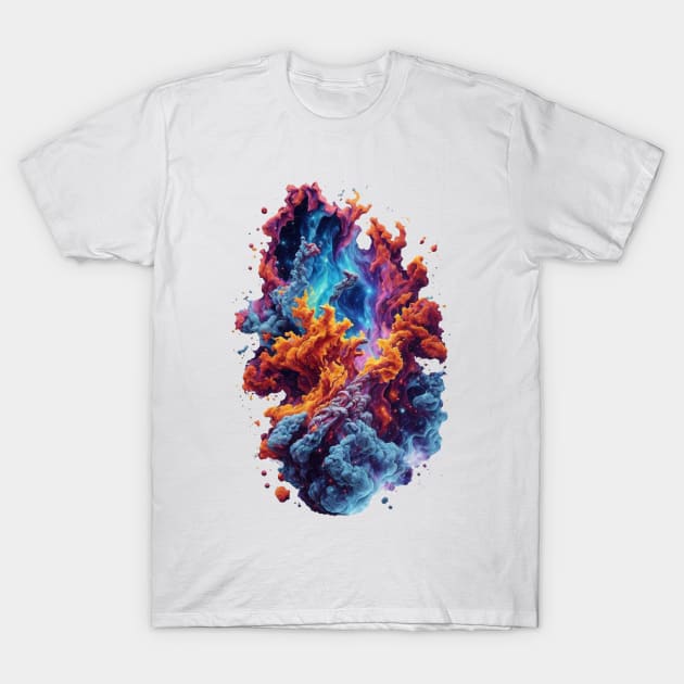 A Cosmic Ballet: Nebula's Elegance in Pillars of Creation - cosmic T-Shirt by RhaNassim ★★★★★